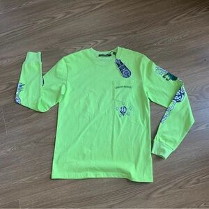 Chrome Hearts Matty Boy Link Lime Green Long Sleeve